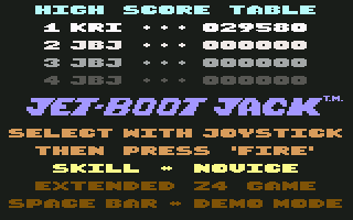 Jet Boot Jack high scores