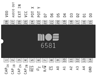 MOS-6581 lábkiosztás