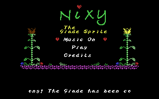 Nixy the Glade Sprite menü